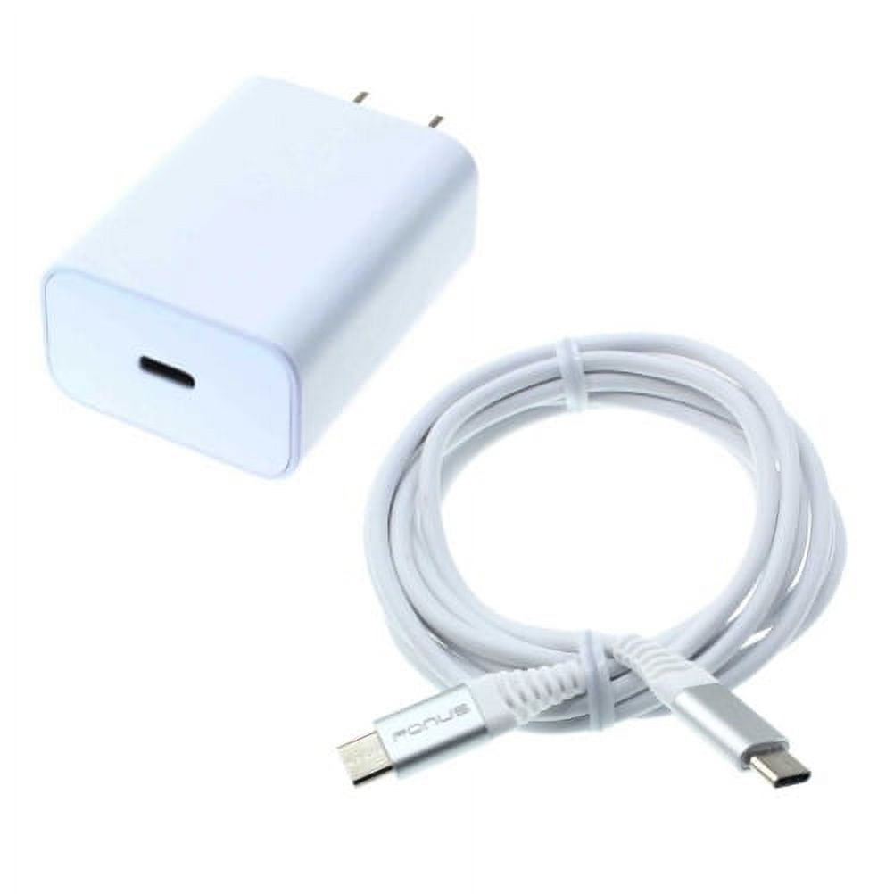 PD Type-C 18W Fast Home Charger for Moto G Power (2022) Phone - 6ft USB-C Cable Quick Power Adapter Travel Wall Z4V Compatible With Motorola Moto G Power (2022)