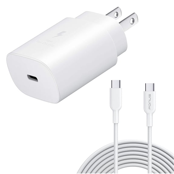 PD Type-C 25W Fast Home Charger 10ft USB-C Cable Power Travel Wall Adapter for Samsung Galaxy S21 Ultra S20 Ultra Plus S10 Plus Z Flip XCover FieldPro Fan Edition 5G UW Note 20 Ultra Fold 2 S8