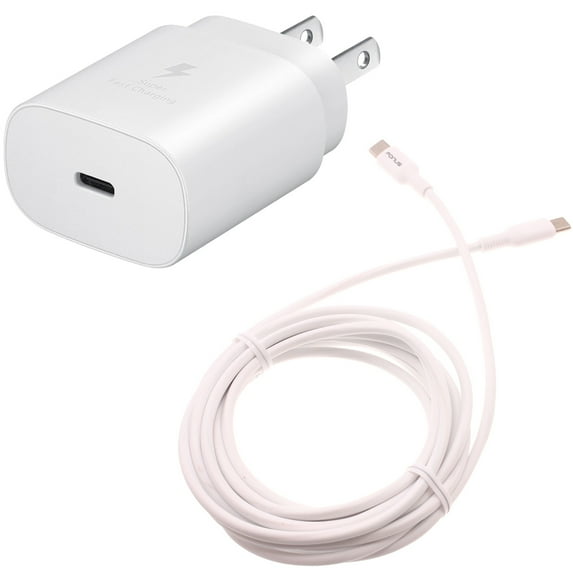 PD Type-C 25W Fast Home Charger for Nokia C110/C210/C100 - 10ft USB-C Cable Quick Power Adapter Travel