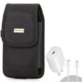 thumbnail image 1 of PD Type-C 25W Fast Home Charger w Rugged Case Belt Clip for Samsung Galaxy A73 5G,A53 5G,A33 5G,A13 5G,A03s Phones - 10ft USB-C Cable Quick Power Adapter, Holster Canvas Cover Pouch, 1 of 13