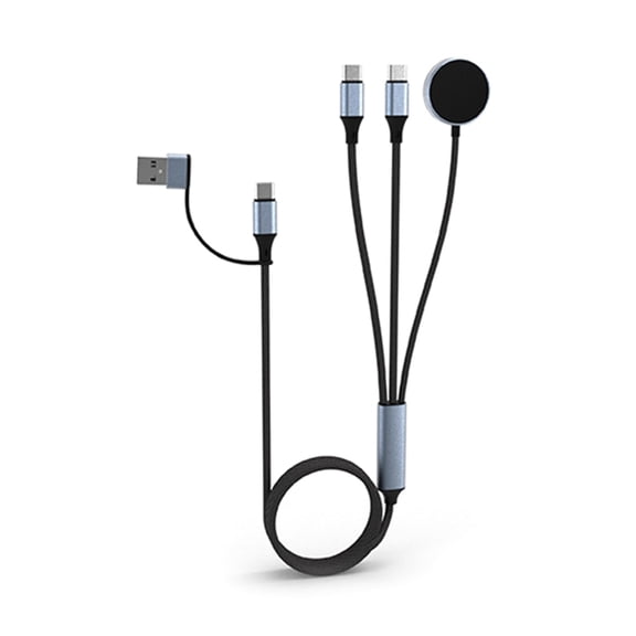 PD100W USB A/C Multiple Charger Cable 5 In 1 Fast Charging for Phone SmartWatch