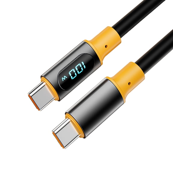 PD100W USB C LED Digital Display Data Cable Power Charging Cord Wire Fast Charging Data Cord for Travel and