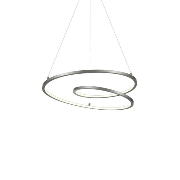 PD11119-AS-Kuzco Lighting-Twist - 28W LED Pendant-4.75 Inches Tall and 19 Inches Wide-Antique Silver Finish