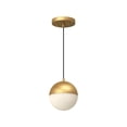 thumbnail image 1 of PD11706-BG-Kuzco Lighting-Monae - 13W LED Pendant-6 Inches Tall and 6 Inches Wide-Brushed Gold Finish    -Traditional Installation, 1 of 2