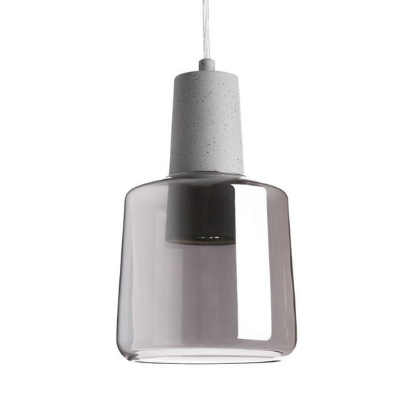 PD12506-SM-Kuzco Lighting-Samson - 9W LED Pendant-8.88 Inches Tall and 5.88 Inches Wide-Gray Finish -Traditional Installation