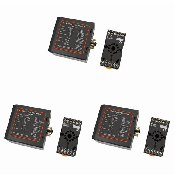 PD132 3-Pack Single Channel Inductive Vehicle Loop Detector for Parking Lot