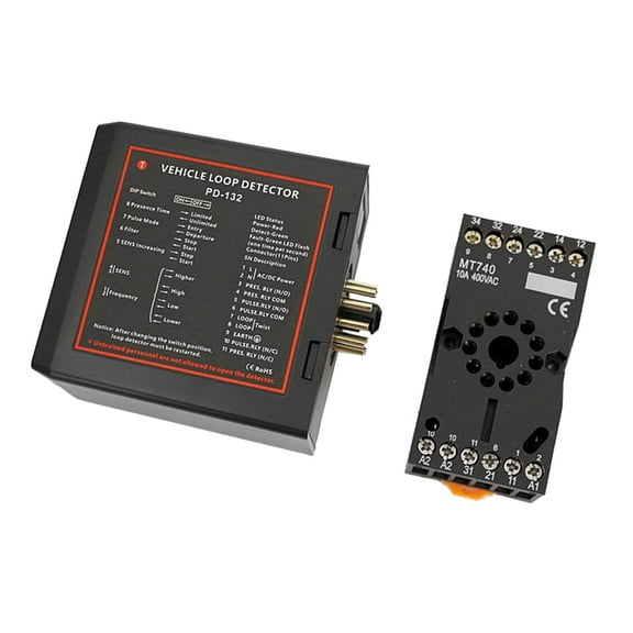 PD132 Single Channel Inductive Vehicle Loop Detector for Car Parking Lot Vehicle Loop Detector ENGLISH VERSION