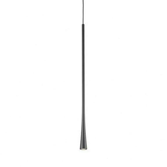 PD15824-BK-Kuzco Lighting-Taper - 7W LED Pendant-23.63 Inches Tall and 1.25 Inches Wide-Black Finish