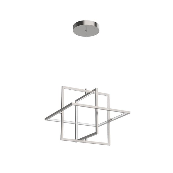 PD16320-BN-Kuzco Lighting-Mondrian - 84W LED Pendant-17 Inches Tall and 19.38 Inches Wide-Brushed Nickel Finish