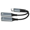 thumbnail image 1 of Two Port USB C to USB A Cable 18W Fast Charging Braided Design Compatibles Multiple Devices, 1 of 9
