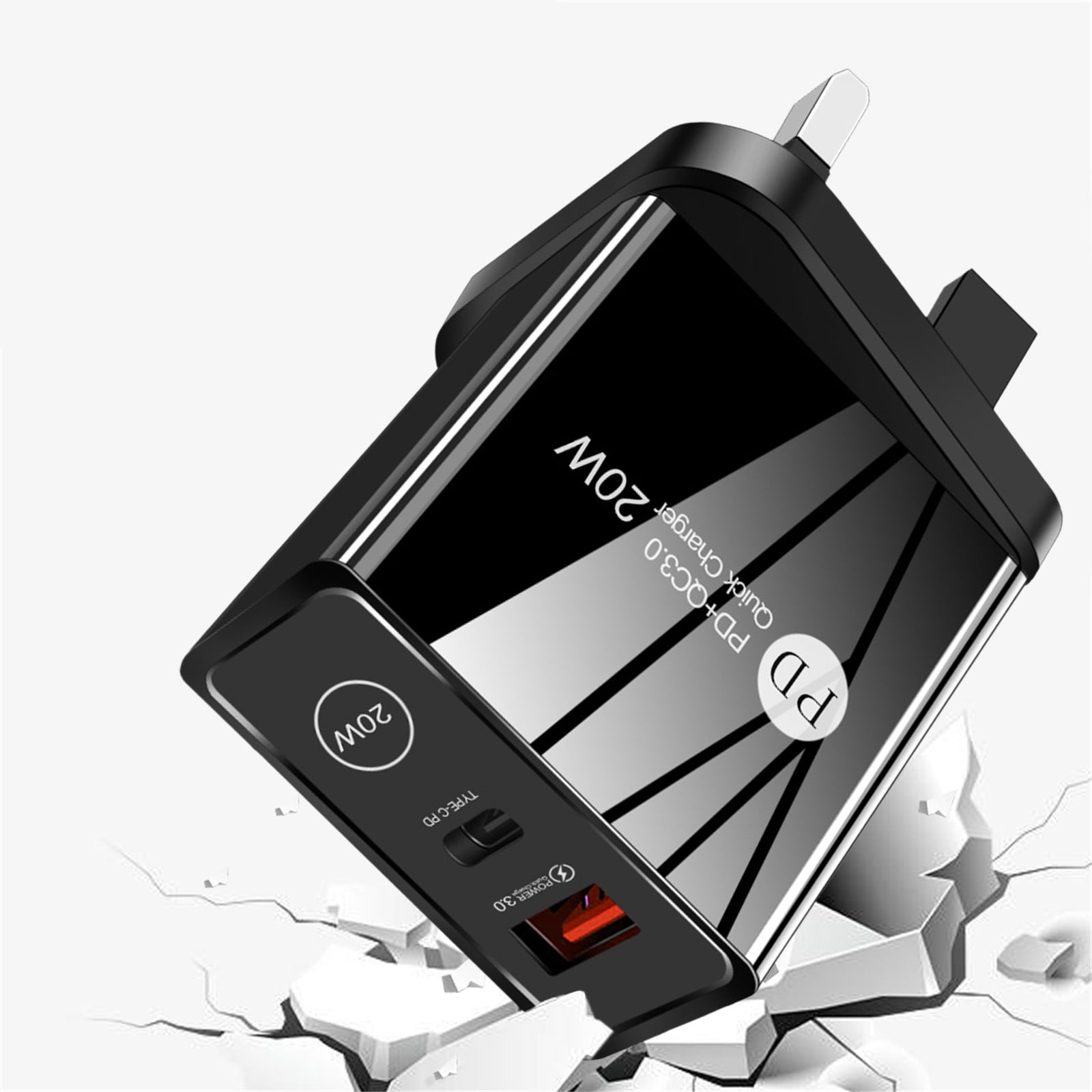 pd20w-type-c-qc3-0usb-mobile-phone-charging-head-adapter-compatible