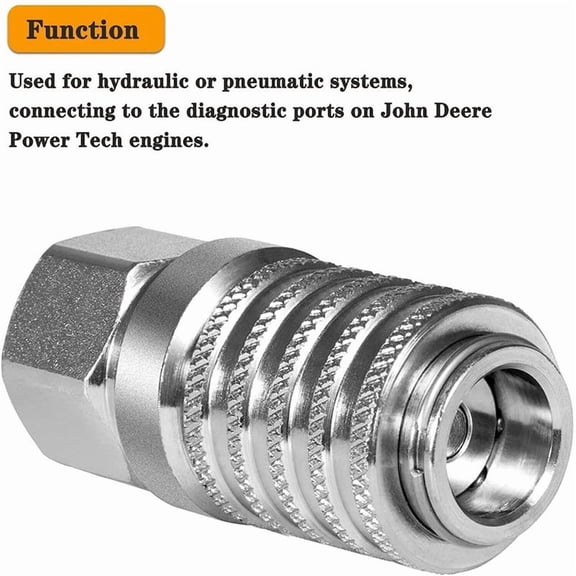 PD242 Series Quick Disconnect Coupler Compatible with Parker SensoControl Systems, Flush-Face Valve, 1/4-18 NPTF, 6000 PSI, 1-Pack