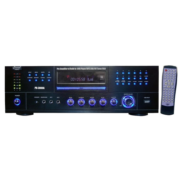 Pyle Home PD3000A 3,000-watt Am/fm Receiver With Built-in Dvd Player