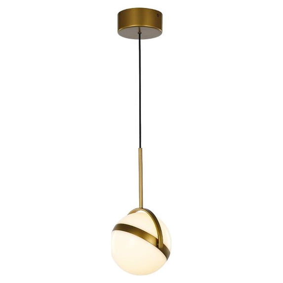 PD301001SG-Kuzco Lighting-Globo - 12.88 Inch 11W 1 LED Mini Pendant-Satin Gold Finish