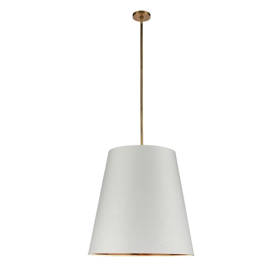 PD311025VBWG-Kuzco Lighting-Calor - 3 Light Pendant-Vintage Brass Finish-White Shade Color