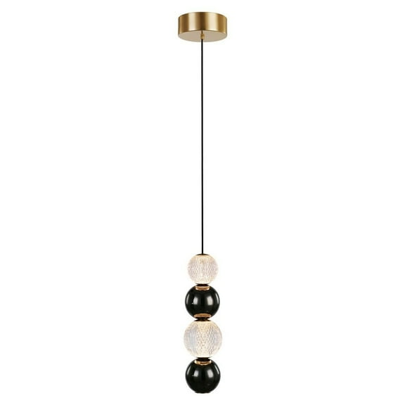 PD321815NB-Alora Lighting-Onyx - 11W LED Pendant-15.13 Inches Tall and 4.38 Inches Wide-Natural Brass Finish