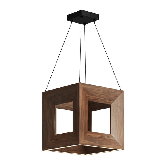 PD32912-WT-Kuzco Lighting-Morina - 20W 1 LED Pendant-12.5 Inches Tall and 12 Inches Wide-Walnut Finish