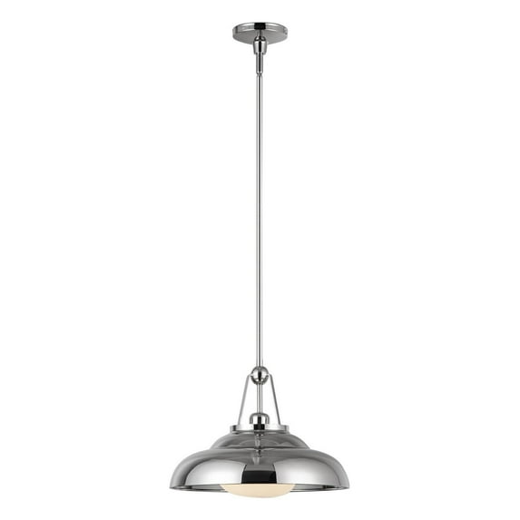 PD344014PNGO-Alora Lighting-Palmetto - 1 Light Pendant-11.63 Inches Tall and 14.5 Inches Wide-Polished Nickel Finish