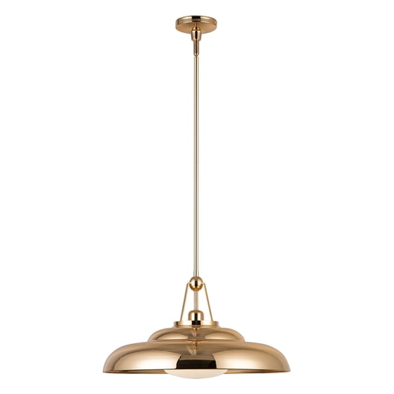 PD344020PBGO-Alora Lighting-Palmetto - 1 Light Pendant-11.75 Inches Tall and 20 Inches Wide-Polished Brass Finish