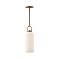 thumbnail image 1 of PD401505AGOP-Alora Lighting-Soji - 1 Light Pendant-14.88 Inches Tall and 5.13 Inches Wide-Aged Gold Finish-Matte Opal Glass Color   -Traditional, 1 of 5