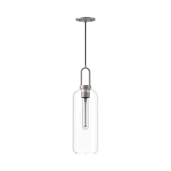 PD401606BNCL-Alora Lighting-Soji - 1 Light Pendant-20.75 Inches Tall and 6 Inches Wide-Brushed Nickel Finish-Clear Glass Color -Traditional