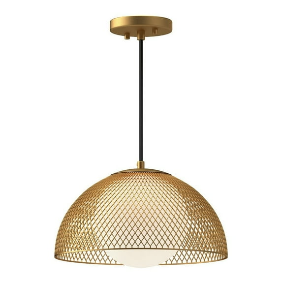 PD402513GDOP-Alora Lighting-Haven - 1 Light Pendant-8 Inches Tall and 12.63 Inches Wide-Gold Finish