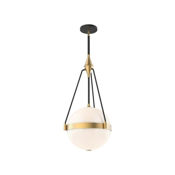 PD406414BGGO-Alora Lighting-Harmony - 3 Light Pendant-27 Inches Tall and 13.5 Inches Wide-Brushed Gold Finish-Glossy Opal Glass Color