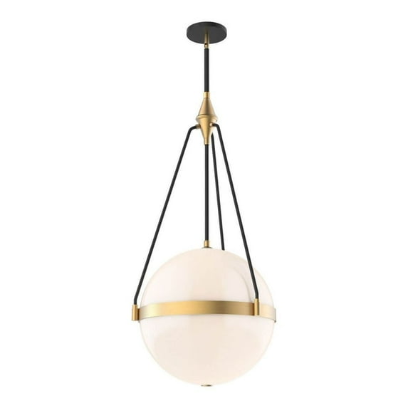 PD406418BGGO-Alora Lighting-Harmony - 4 Light Pendant-35.75 Inches Tall and 17.5 Inches Wide-Brushed Gold Finish-Glossy Opal Glass Color