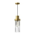 thumbnail image 1 of PD435605BGCR-Alora Lighting-Kent - 1 Light Pendant-14.75 Inches Tall and 5 Inches Wide-Brushed Gold Finish    -Traditional Installation, 1 of 3