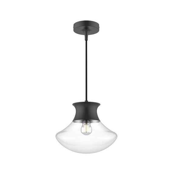 PD464012MB-Alora Lighting-Marcel - 1 Light Pendant-8.88 Inches Tall and 10.25 Inches Wide-Matte Black Finish -Traditional Installation