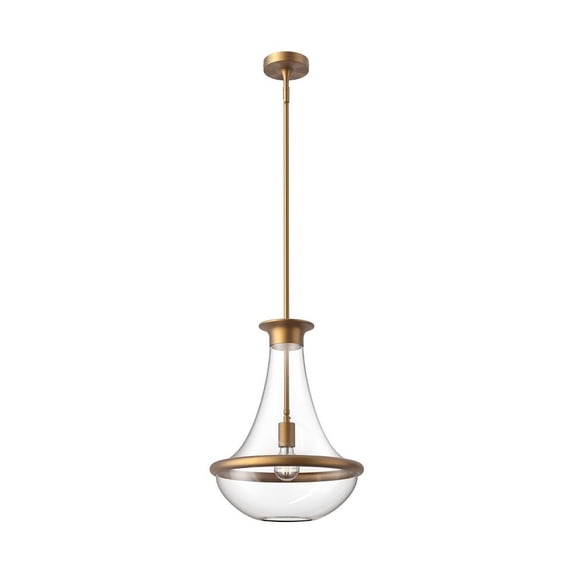 PD464014AG-Alora Lighting-Marcel - 1 Light Pendant-18.5 Inches Tall and 10.13 Inches Wide-Aged Gold Finish -Traditional Installation