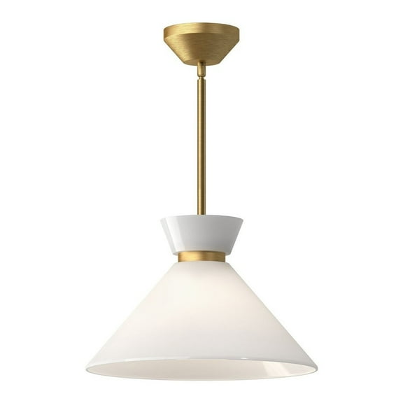 PD470514BGGO-Alora Lighting-Halston - 1 Light Pendant-9 Inches Tall and 14.13 Inches Wide-Brushed Gold Finish