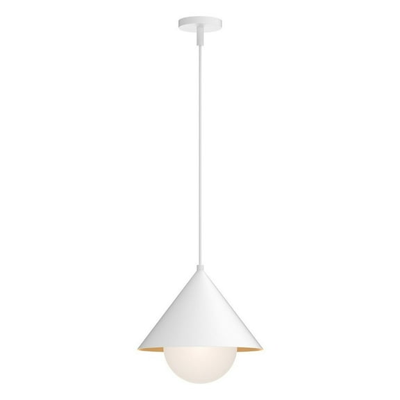 PD485214WHOP-Alora Lighting-Remy - 1 Light Pendant-12.63 Inches Tall and 13.5 Inches Wide-White Finish -Traditional Installation