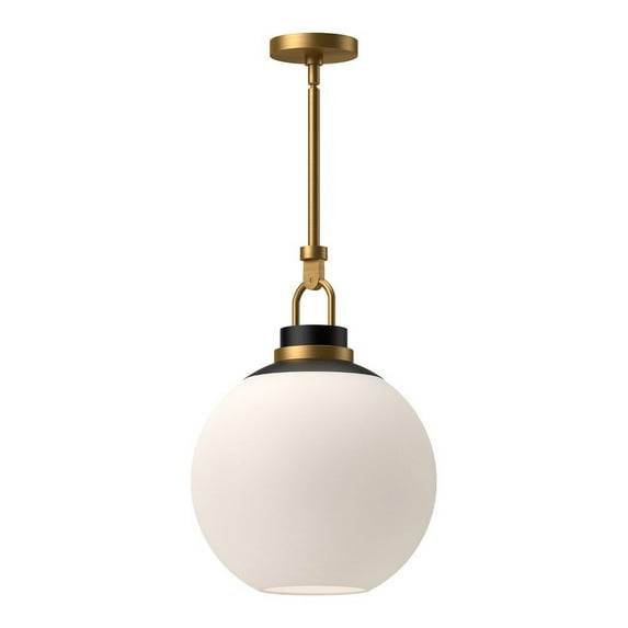 PD520516AGOP-Alora Lighting-Copperfield - 1 Light Pendant-22.25 Inches Tall and 15.75 Inches Wide-Aged Gold Finish-Matte Opal Glass Color