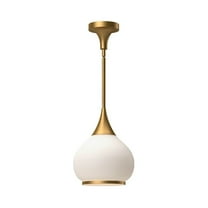 PD524110AGOP-Alora Lighting-Hazel - 1 Light Pendant-12.75 Inches Tall and 10.13 Inches Wide-Aged Gold Finish-Matte Opal Glass Color