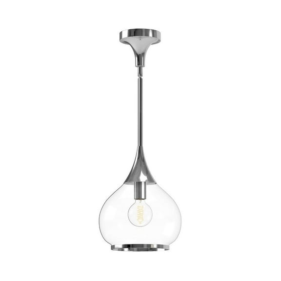 PD524110CHCL-Alora Lighting-Hazel - 1 Light Pendant-12.75 Inches Tall and 10.13 Inches Wide-Chrome Finish-Clear Glass Color
