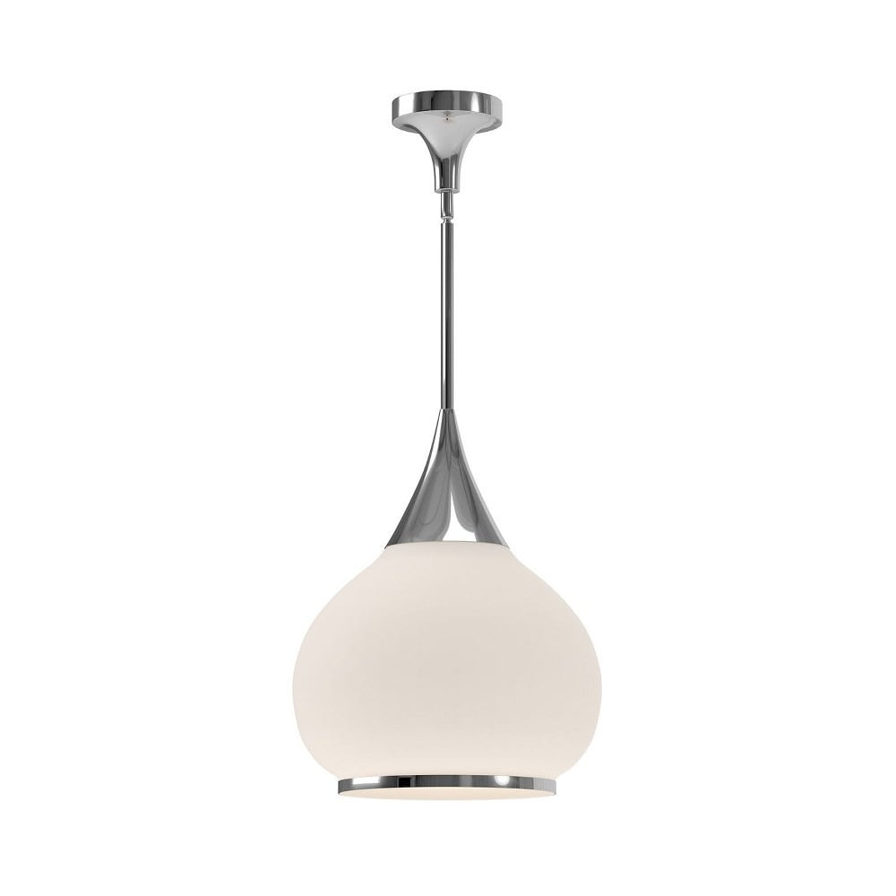 Hazel Vintage-Inspired Matte Black and Chrome Globe Pendant Light