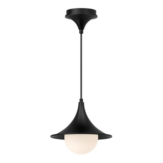 PD525009MBOP-Alora Lighting-Fuji - 1 Light Pendant-8.63 Inches Tall and 9.5 Inches Wide-Matte Black Finish -Traditional Installation