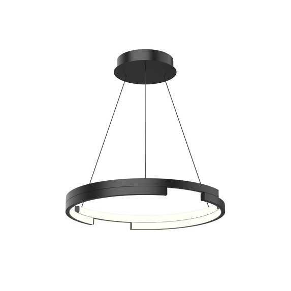 PD52719-BK-Kuzco Lighting-Anello Minor - 50W LED Pendant-1.75 Inches Tall and 19 Inches Wide-Black Finish