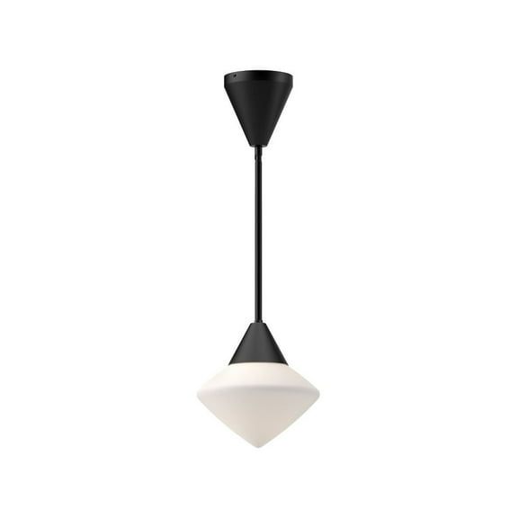 PD537508MBOP-Alora Lighting-Nora - 1 Light Pendant-8.38 Inches Tall and 8 Inches Wide   Matte Black Finish with Opal Matte Glass