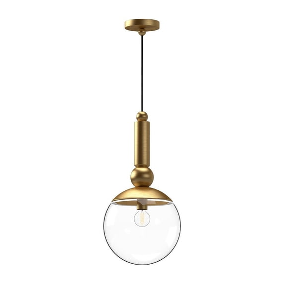 PD560510BGCL-Alora Lighting-Delilah - 1 Light Pendant-20.25 Inches Tall and 9.88 Inches Wide-Brushed Gold Finish -Traditional Installation
