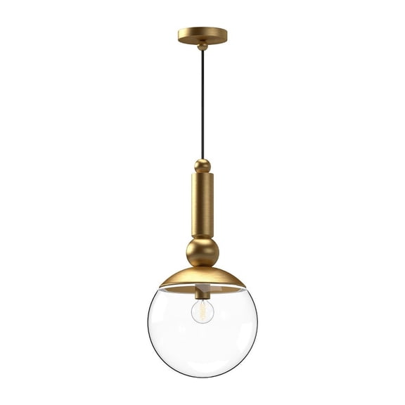 PD560510BGCL-Alora Lighting-Delilah - 1 Light Pendant-20.25 Inches Tall and 9.88 Inches Wide-Brushed Gold Finish -Traditional Installation