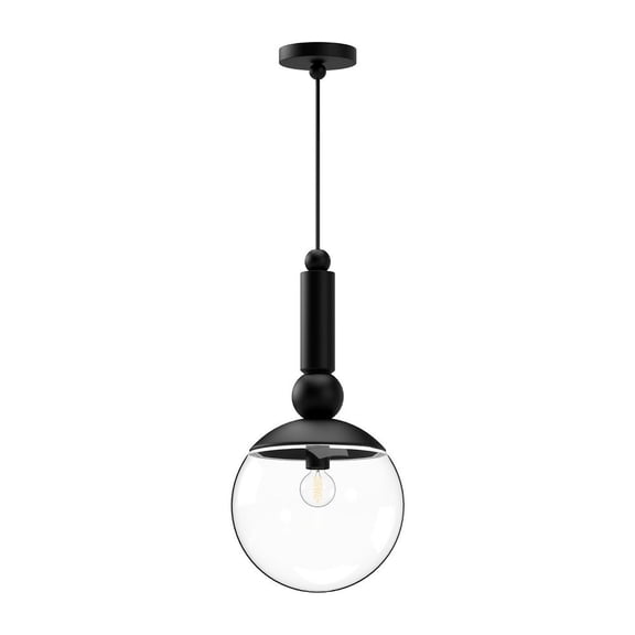 PD560510MBCL-Alora Lighting-Delilah - 1 Light Pendant-20.25 Inches Tall and 9.88 Inches Wide-Matte Black Finish    -Traditional Installation