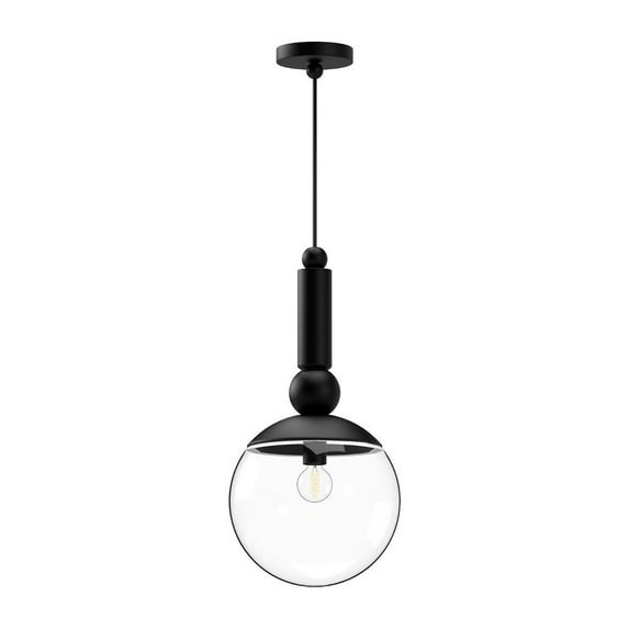 PD560510MBCL-Alora Lighting-Delilah - 1 Light Pendant-20.25 Inches Tall and 9.88 Inches Wide-Matte Black Finish -Traditional Installation