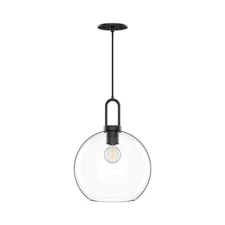PD601710MBCL-Alora Lighting-Soji - 1 Light Pendant-14.38 Inches Tall and 9.88 Inches Wide-Matte Black Finish-Clear Glass Color
