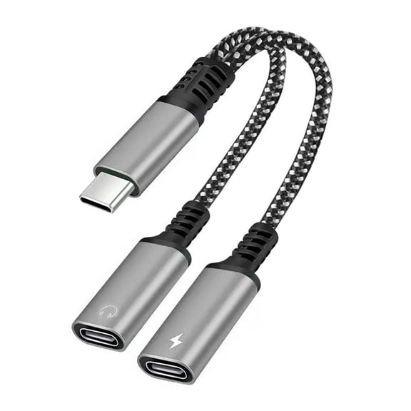 PD60W Fast Charging USB C Cable 60W Quick Charge Sync Cord for Phone Headphone, Lossless Audio Music Transfer, Compact Lightweight Black Red Silver