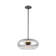 thumbnail image 1 of PD62014-BK/CH-Kuzco Lighting-Trinity - 21W LED Pendant-6.13 Inches Tall and 14.25 Inches Wide-Black Finish-Chrome Glass Color, 1 of 3