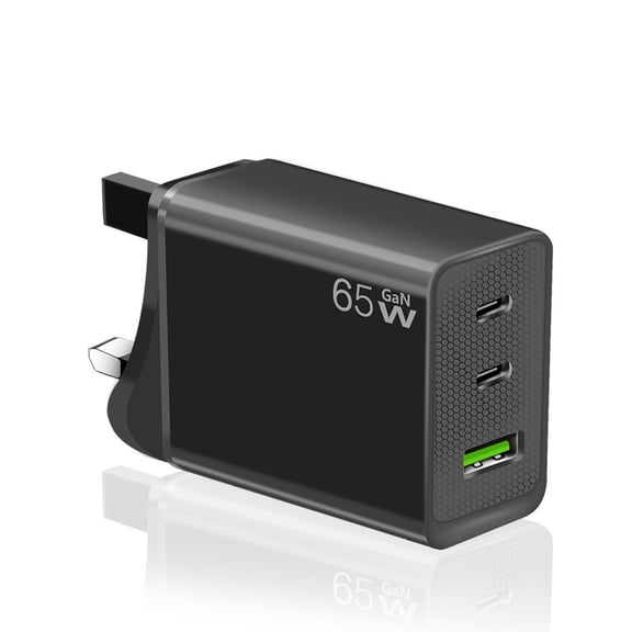PD65W Phone Charger Fast Charging Adapter Type C USB Quick Charging Plug AC100-240V 50-60Hz Multi-port Charger