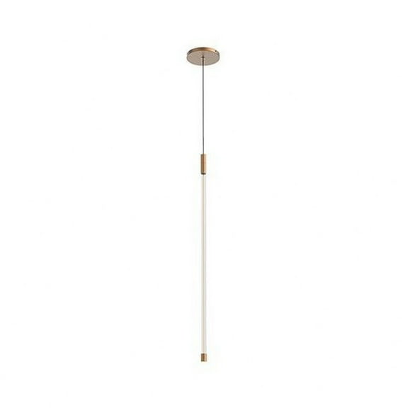 PD75027-BG-Kuzco Lighting-Motif - 9W LED Pendant-26.75 Inches Tall and 0.75 Inches Wide-Brushed Gold Finish