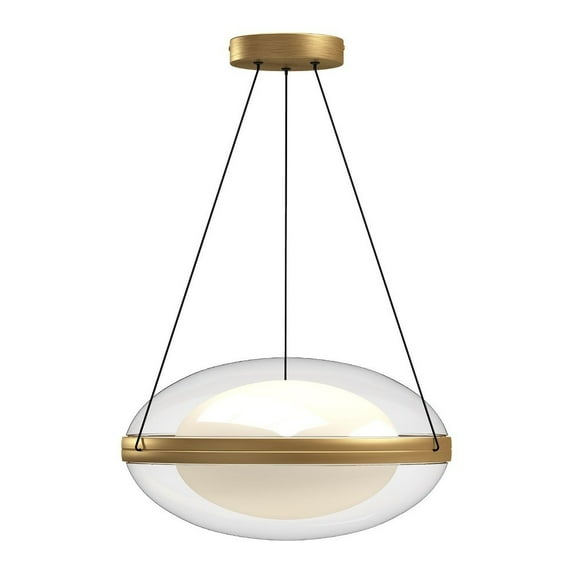 PD76316-BG/OP-Kuzco Lighting-Virgo - 37W LED Pendant-9.25 Inches Tall and 16.13 Inches Wide-Brushed Gold Finish